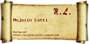 Mojszin Lotti névjegykártya